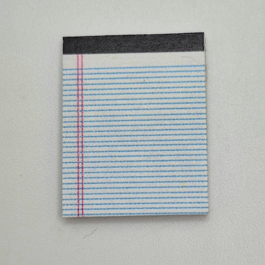 Lined White Paper Notepad - 1/12 Scale Dollhouse Miniature