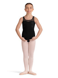 Embroidered Keyhole Tank Leotard - Select Size - Select Color