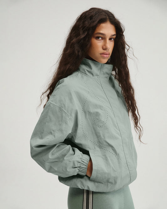 Laser Cut Track Jacket - Cloud Blue