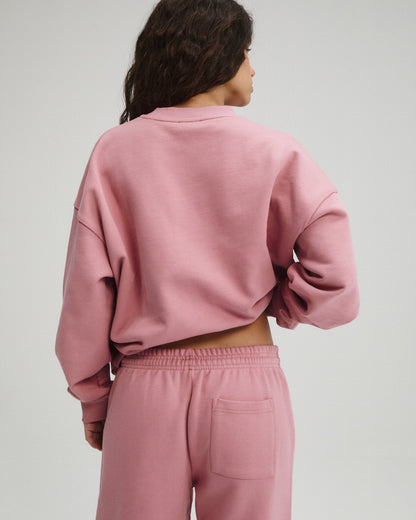 AS Chain Stitch Oversized Sweatshirt - Dusty Pink