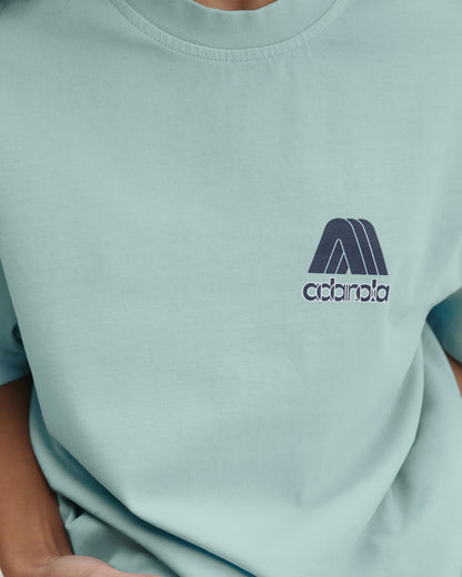 Echo Washed Short Sleeve Oversized T-shirt - Ocean Blue/Midnight Blue