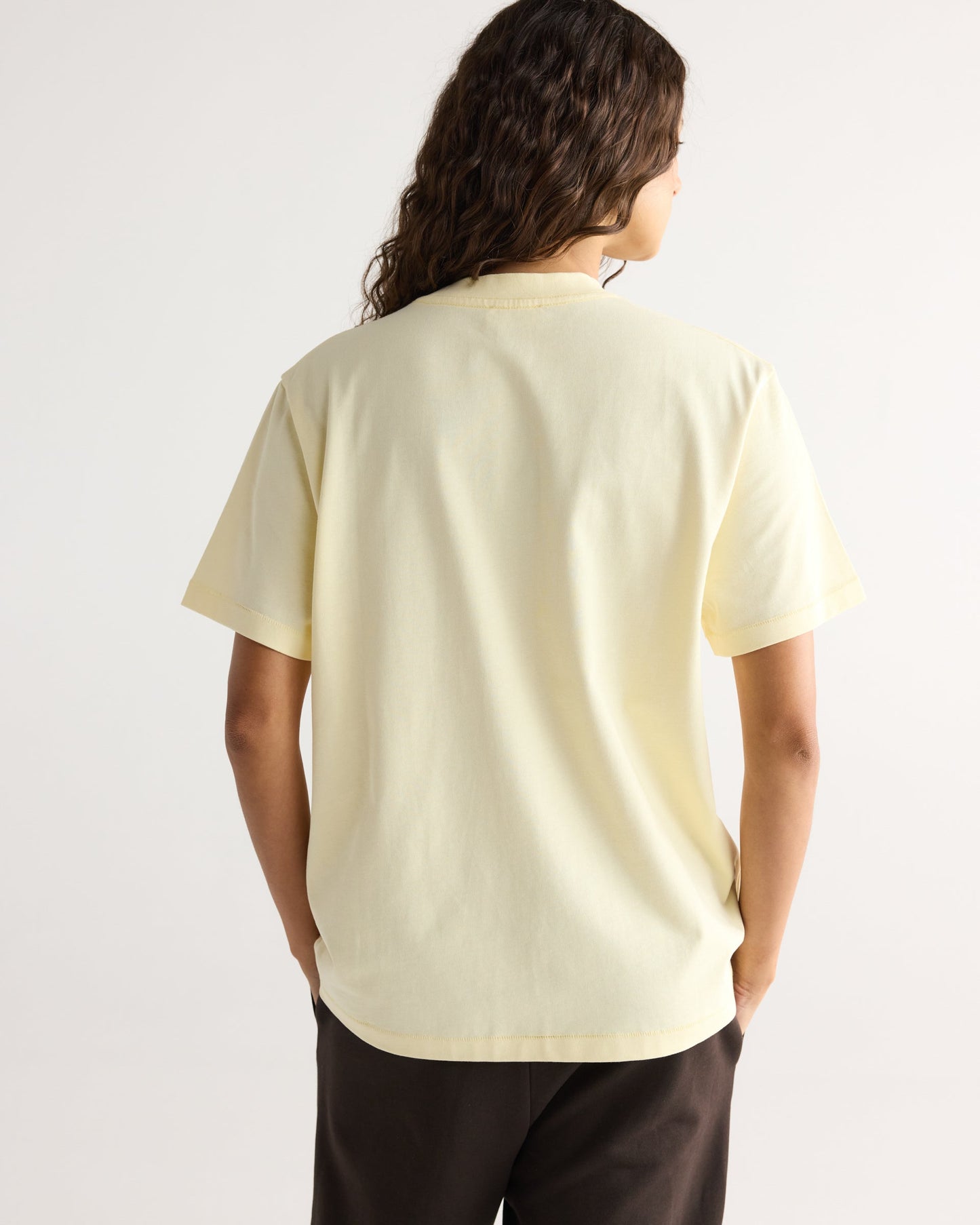 AS Stitch Detail Oversized T-shirt - Buttercream