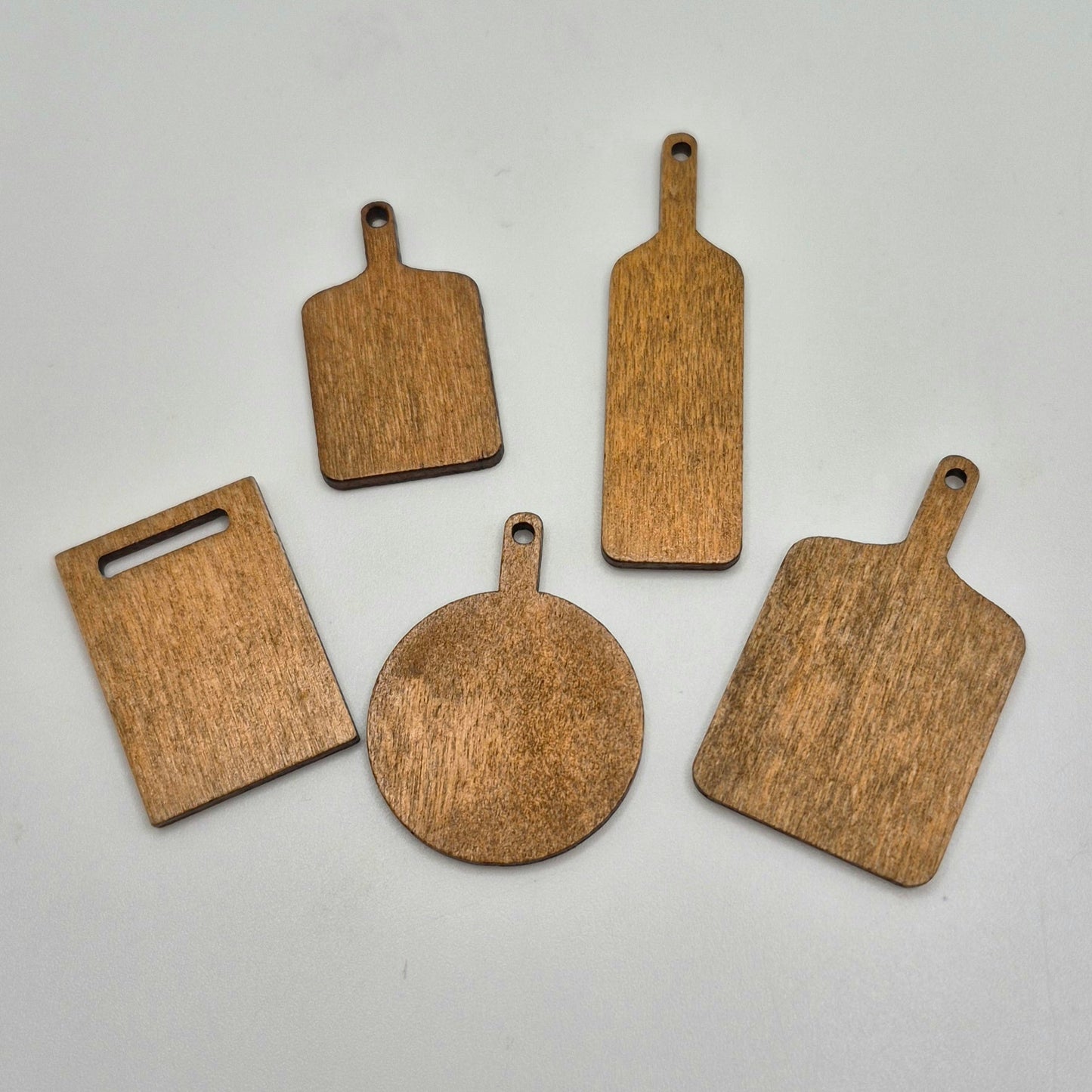 Cutting Board - Various Shapes - Walnut Finish - 1/12 Scale Dollhouse Miniature