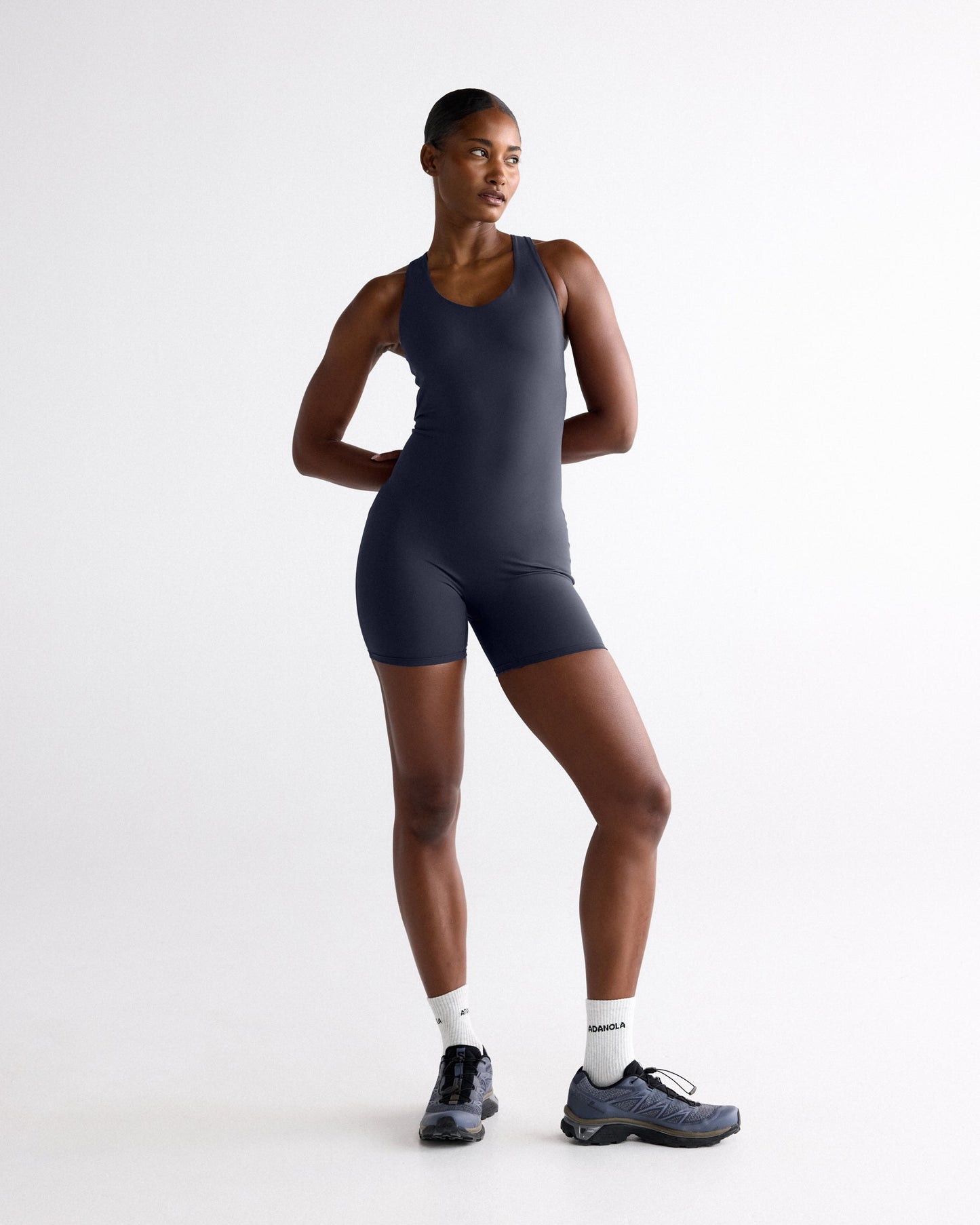 Ultimate V-Neck Romper - Midnight Blue