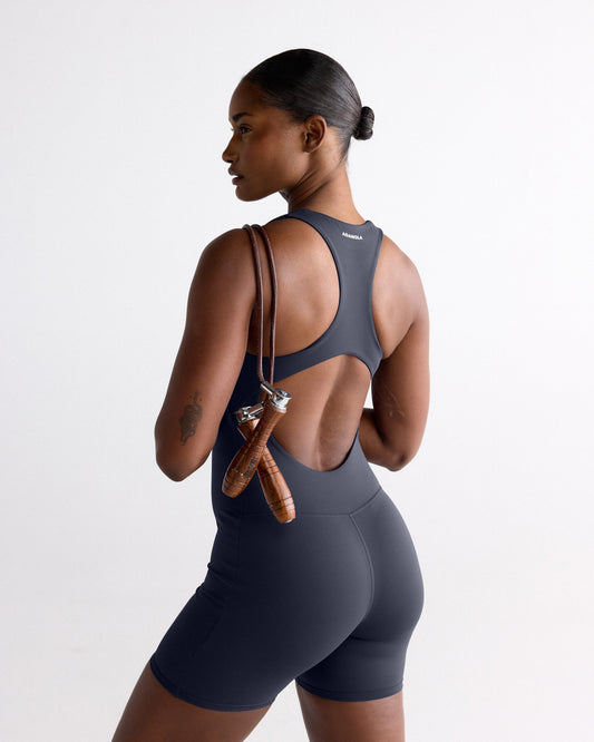 Ultimate V-Neck Romper - Midnight Blue