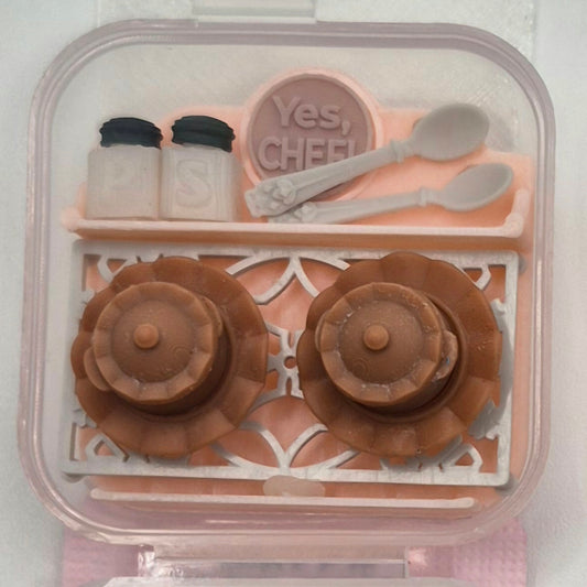 Mini Cocotte (Individual Cooking Dish) - 3D Printed Kit - Ivette Orellana - 1/12 Scale Dollhouse Miniature
