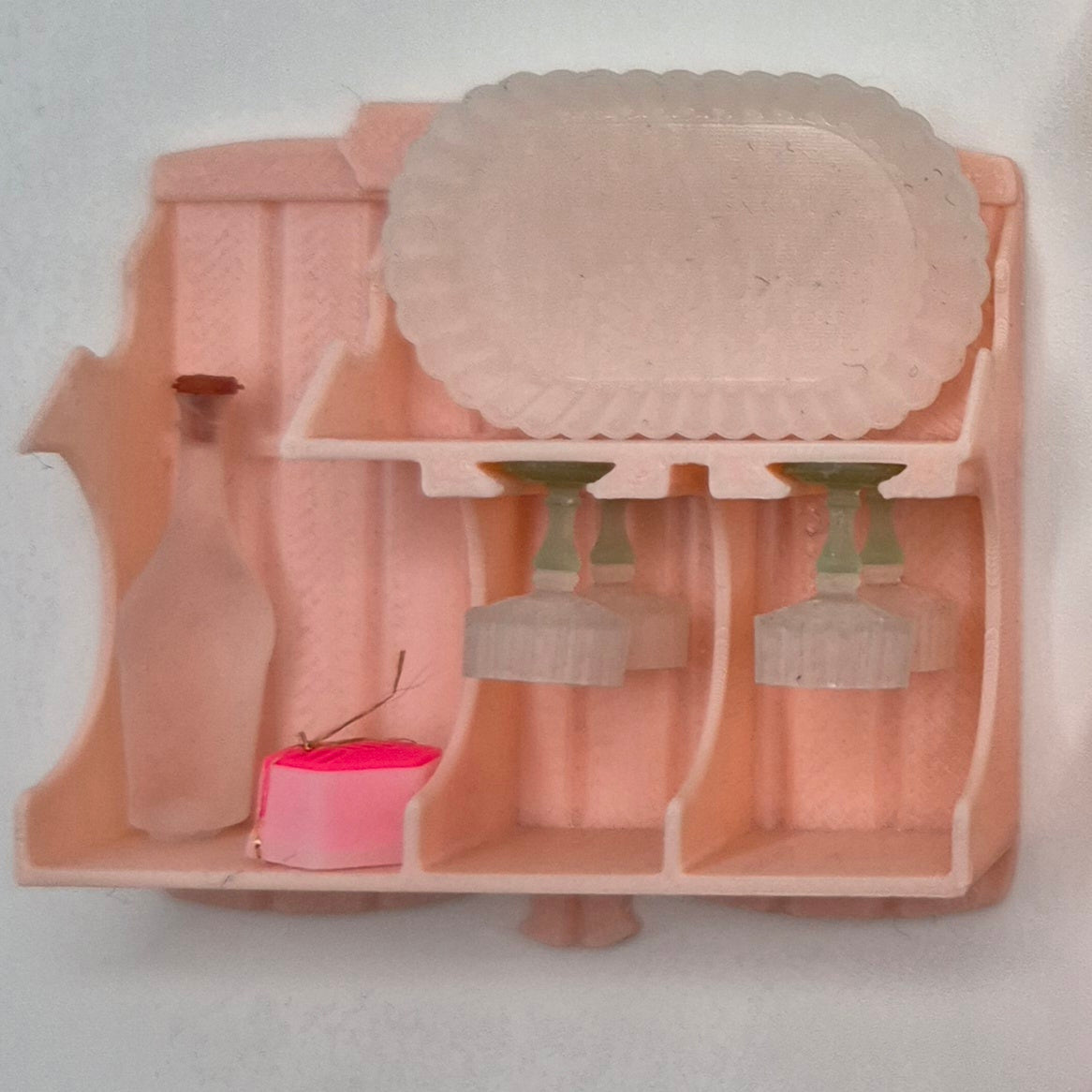 Beverage Serving Tray (G) - 3D Printed Kit - Ivette Orellana - 1/12 Scale Dollhouse Miniature