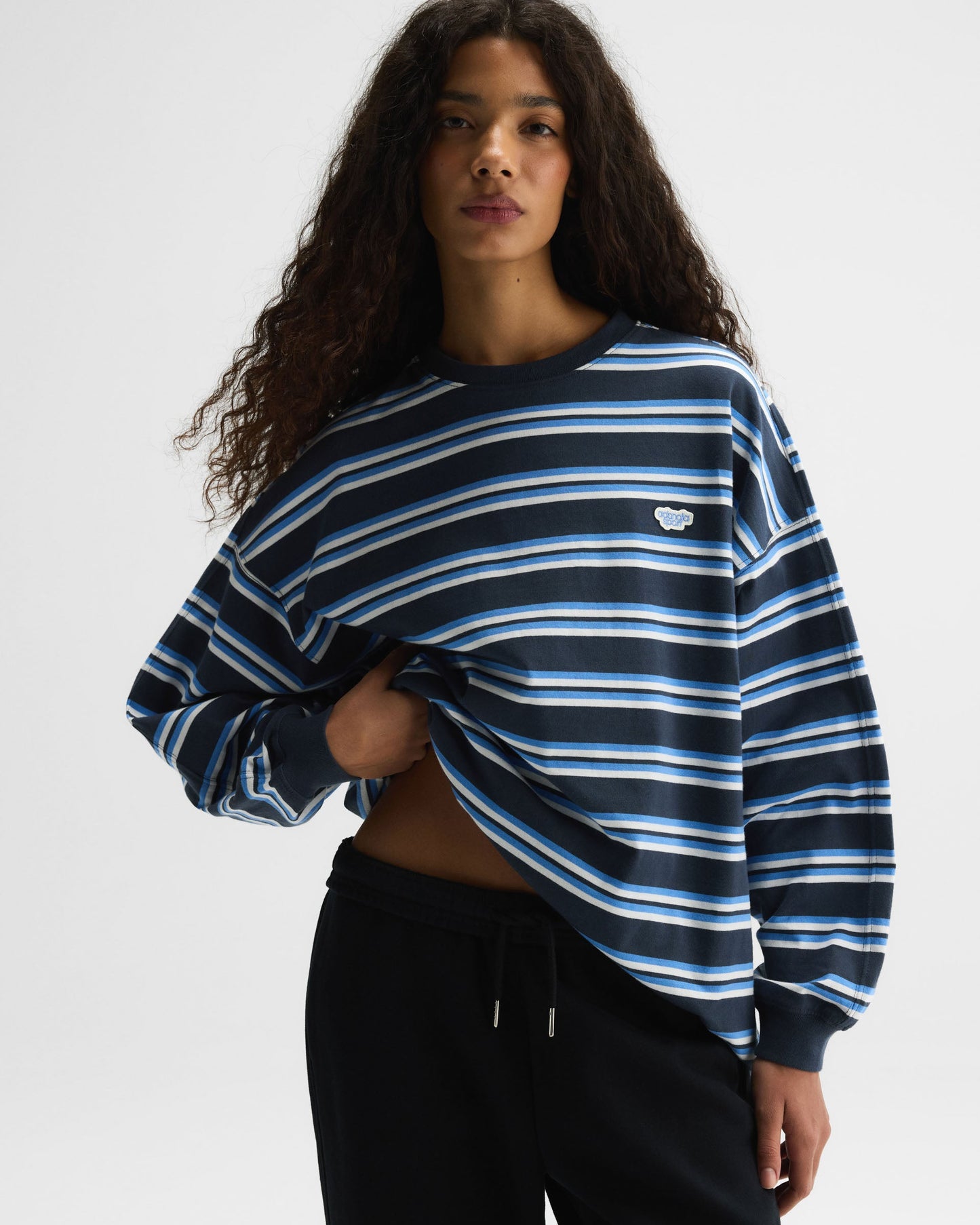 Stripe Long Sleeve T-shirt - Midnight Blue