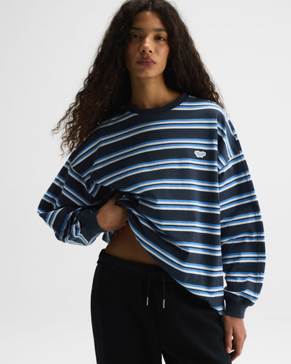 Stripe Long Sleeve T-shirt - Midnight Blue