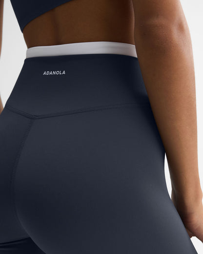 Ultimate Double Layer Leggings - Midnight Blue/White