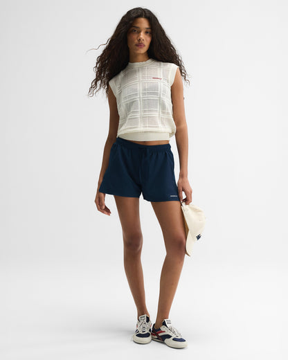 Jaquard Knit Vest Top - Marshmallow White