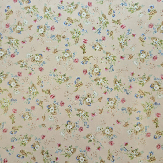 Floral on Light Pink Background - "Rococo Silk" - Wallpaper