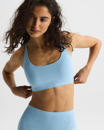 Seamless Racer Back Bra - Breeze Blue