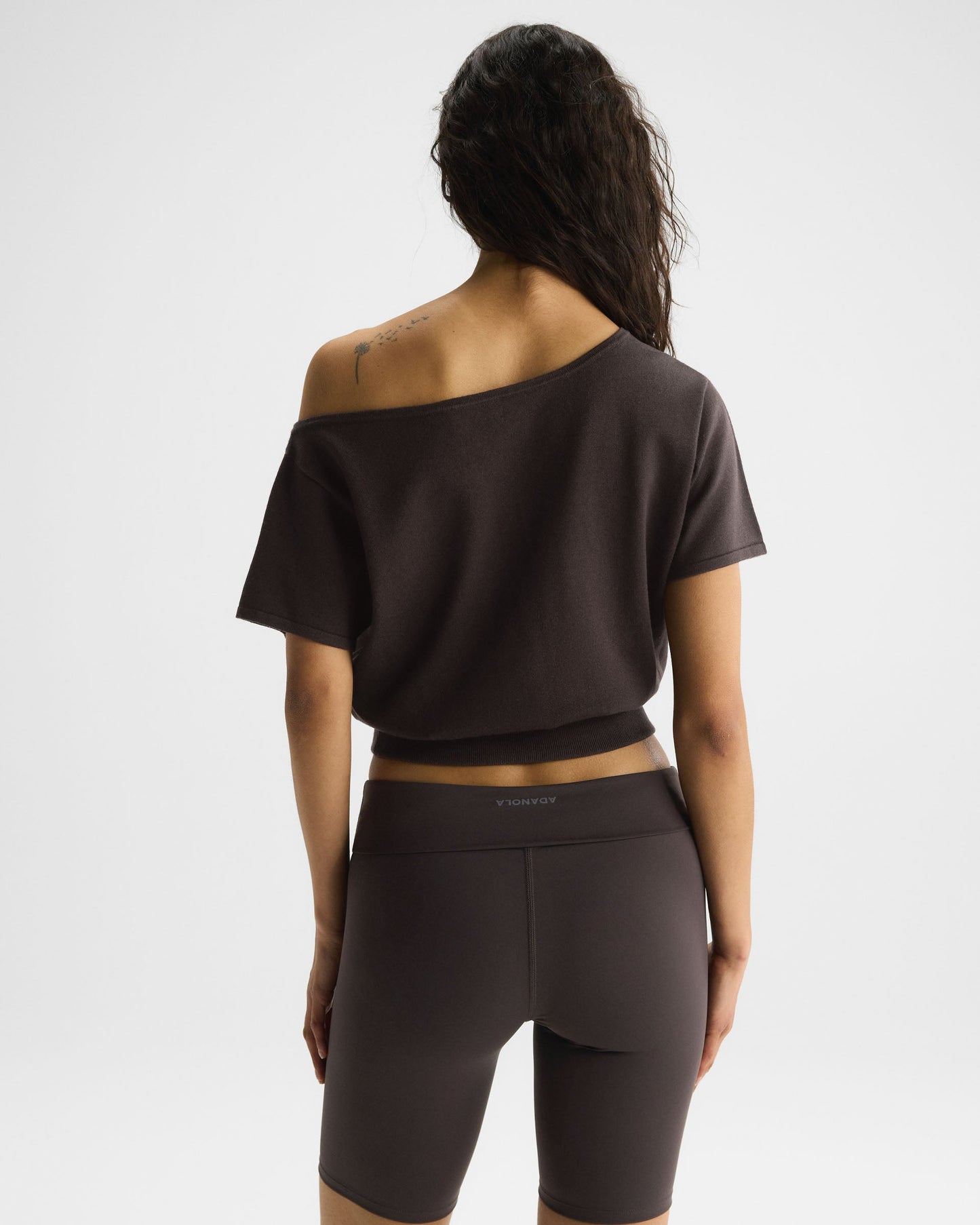 Asymmetric Knit Top - Coffee Bean