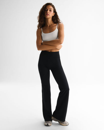 Flared Yoga Pants - Black