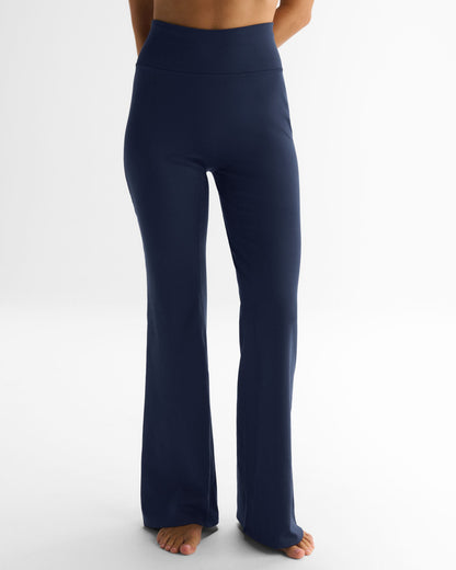 Flared Yoga Pants - Navy Blue