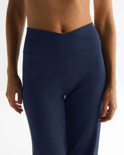 Wrap Yoga Pants - Navy Blue