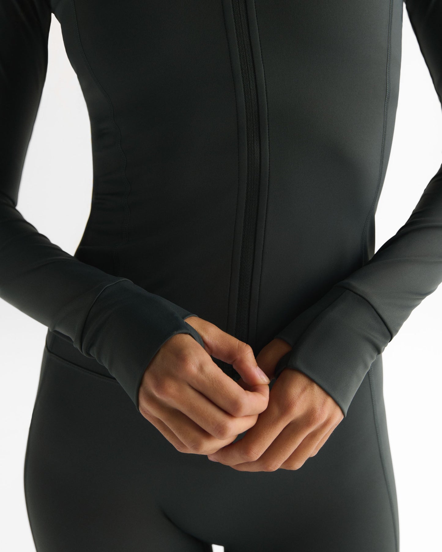 Ultimate Long Sleeve Zip Up Top - Sea Green