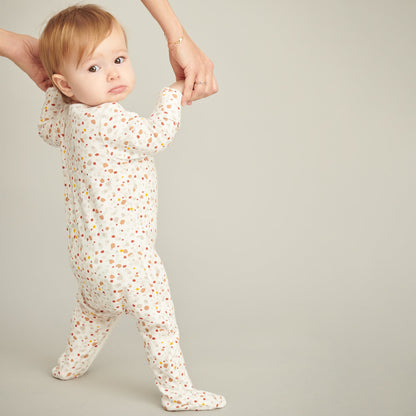 Caramel Stripe Front Opening Sleepsuit 4 Pack