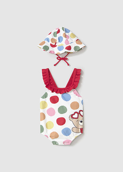 Bear Bathing Suit w/Hat- Select Size