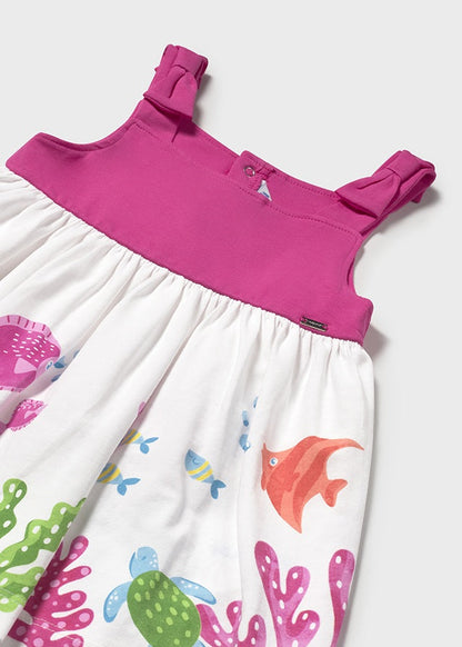 Fuchsia/White Sea Life Dress - Select Size