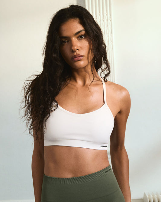 Classic Seamless Cross Back Bra - Warm White