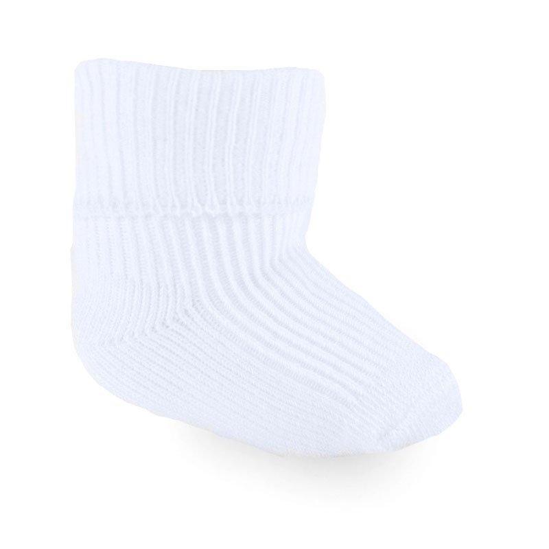 White Turnover Socks - Small Baby