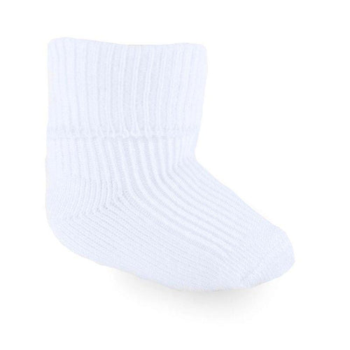 White Turnover Socks - Small Baby