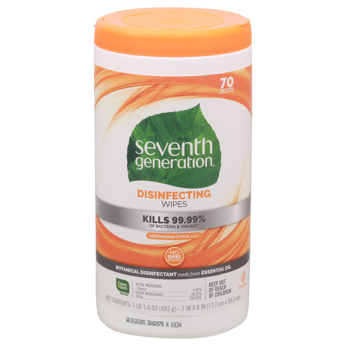 7th Generation Disinfecting Wipes - 70 CT 6 Pack