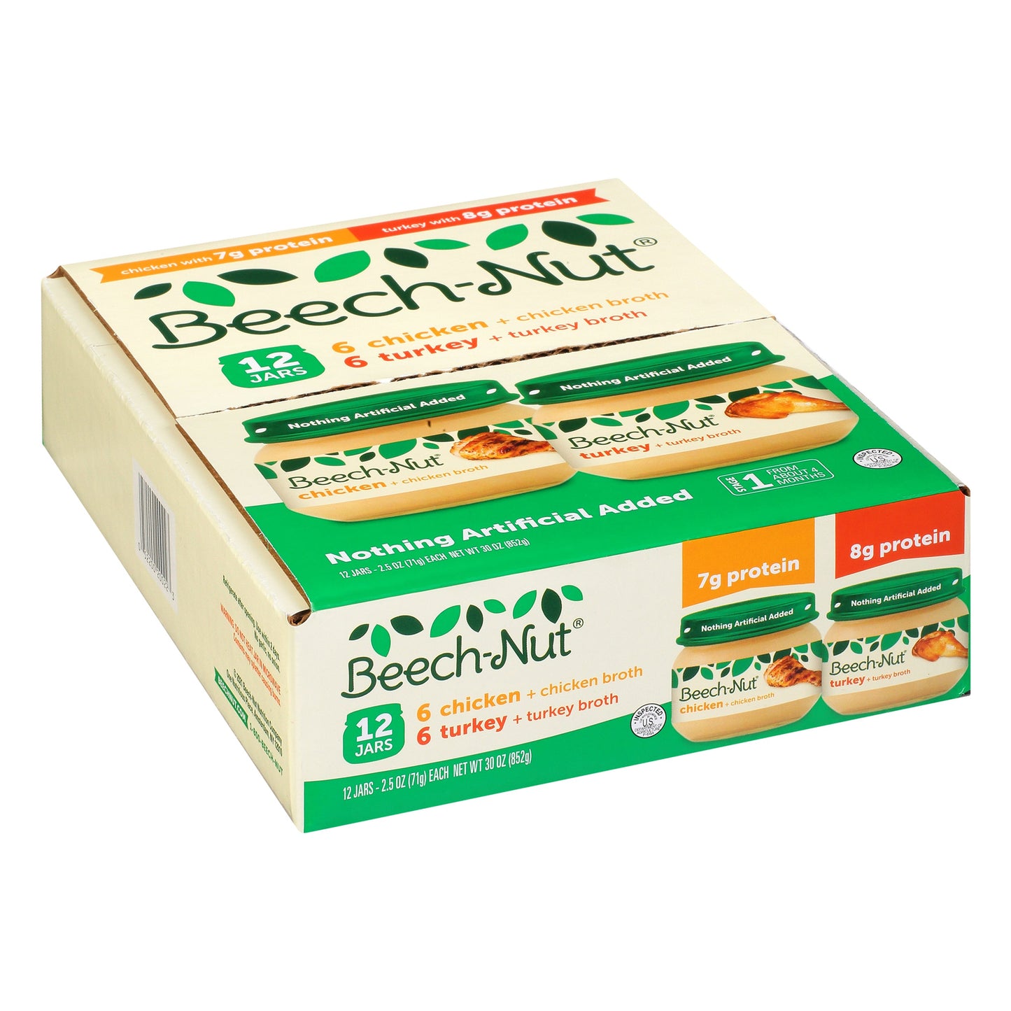 Beech-Nut Stage 1 Chicken and Turkey Variety Pack - 2.5 OZ Each 12 Pack