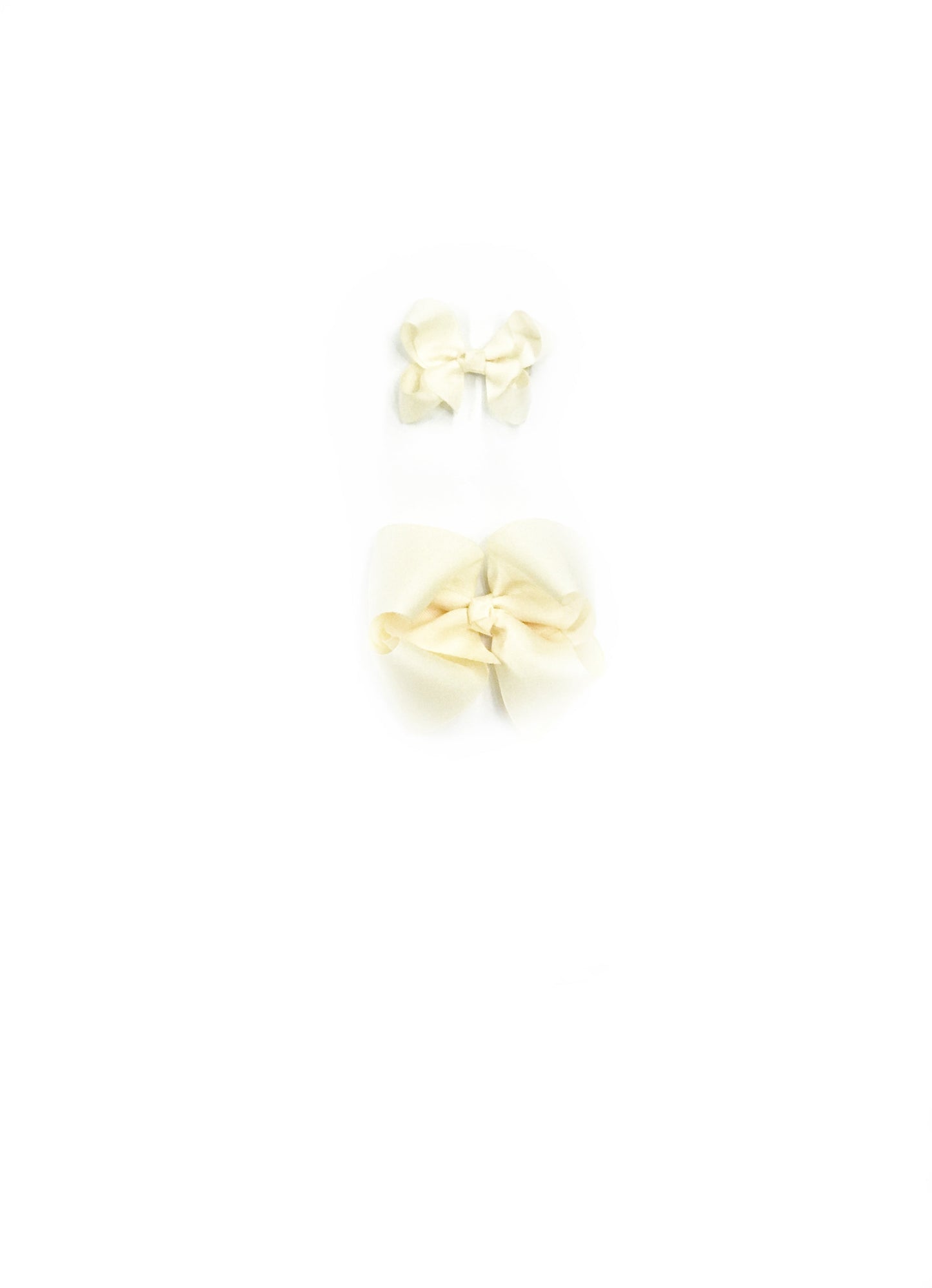 Cream Hair Bows - Choose Size (3â-8â)