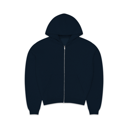 600 GSM 'Dark Navy' Zip-Up Hoodie