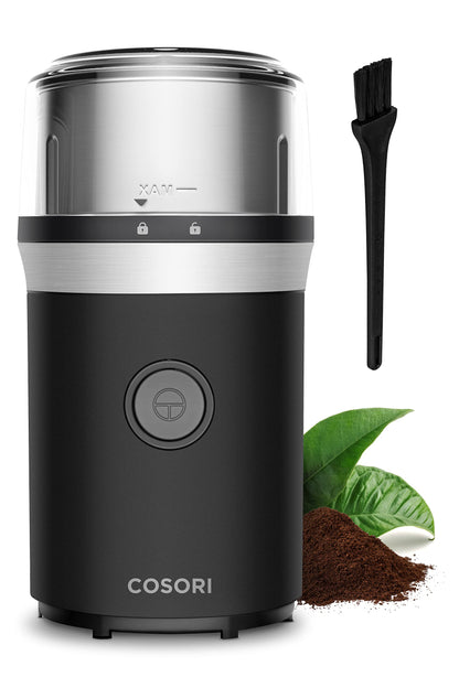 COSORI Coffee Espresso Grinder Electric Food Grade Stainless Steel Blades 12 Cups Black