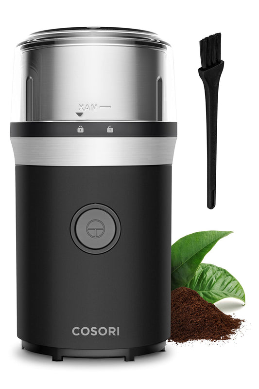COSORI Coffee Espresso Grinder Electric Food Grade Stainless Steel Blades 12 Cups Black