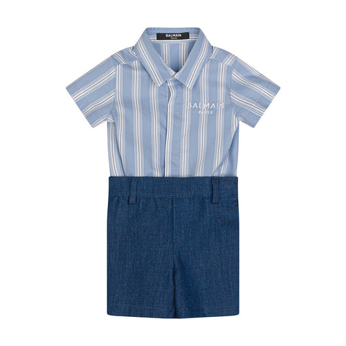Balmain Kids Shirt Romper