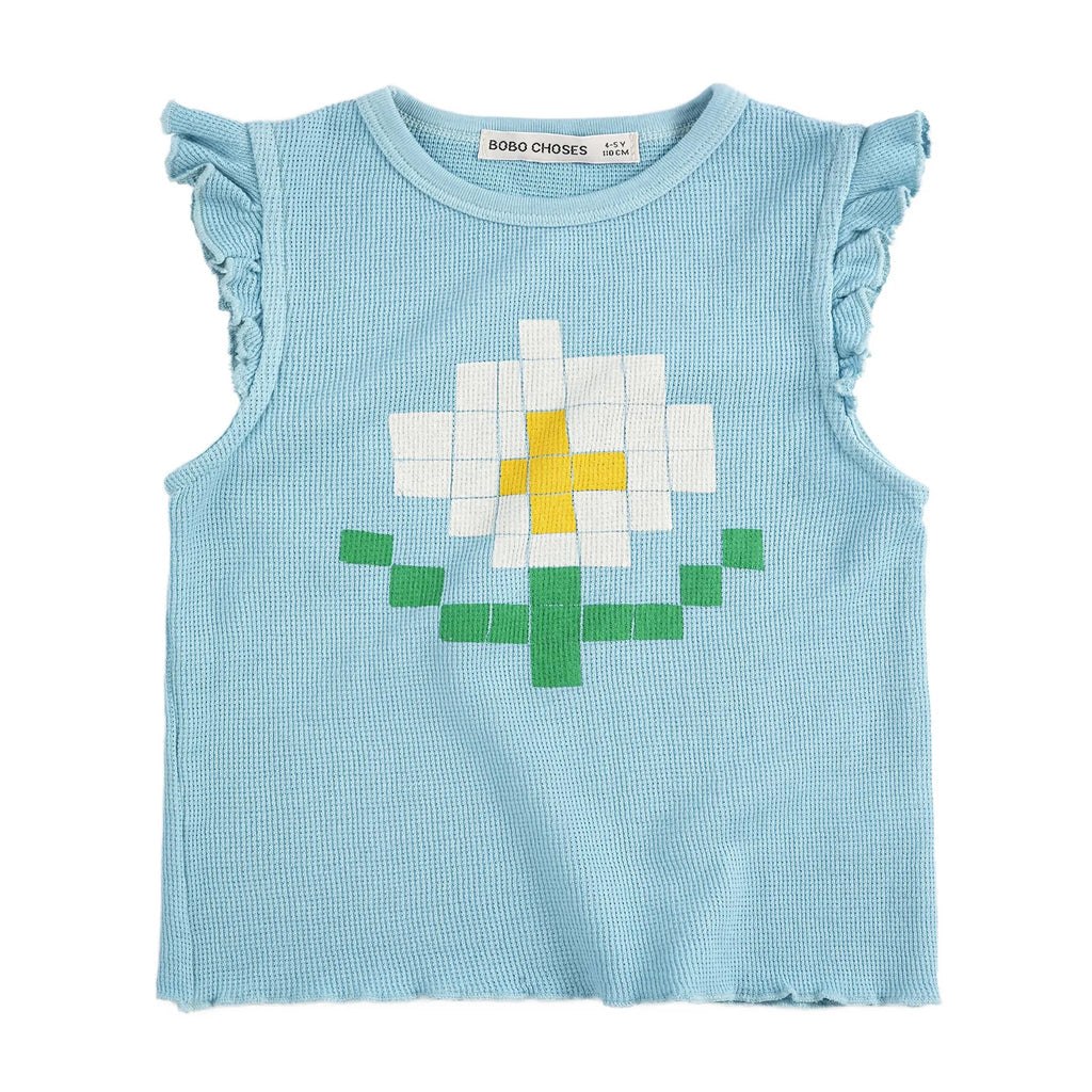 Bobo Choses Pixel Daisy Ruffled Top