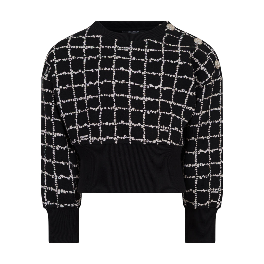 Balmain Kids Cropped Sweatshirt