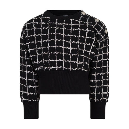 Balmain Kids Cropped Sweatshirt