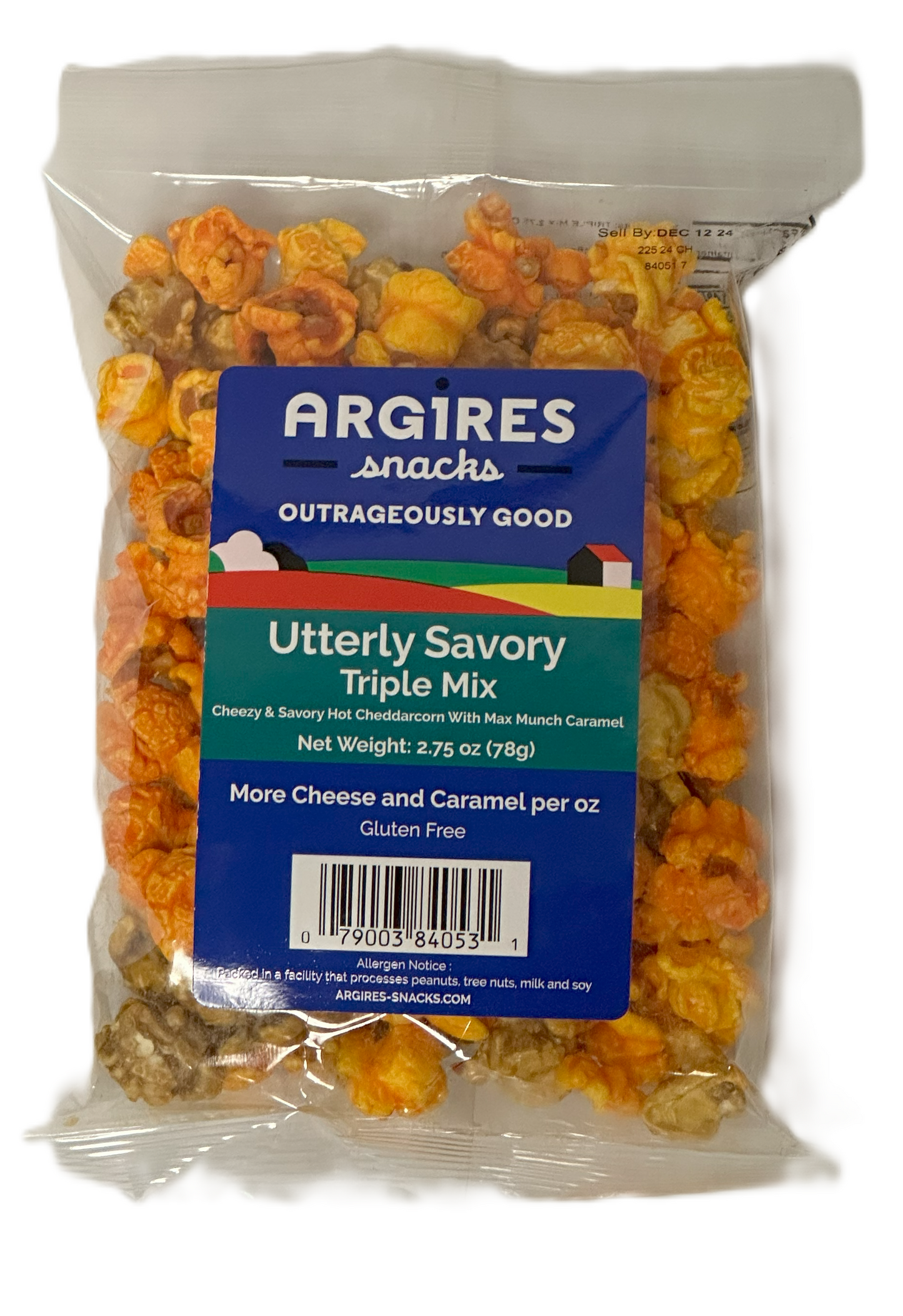 Argires Snacks Utterly Savory Triple Mix - 2.75 OZ 15 Pack