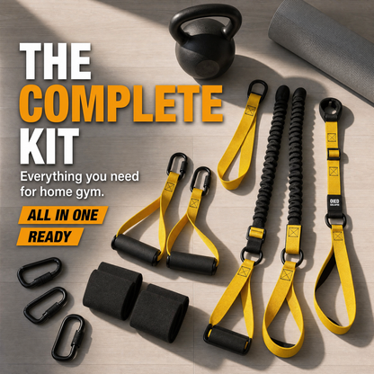 💪 225LBS Heavy Duty Cable Resistance Band Home Gym Training Set