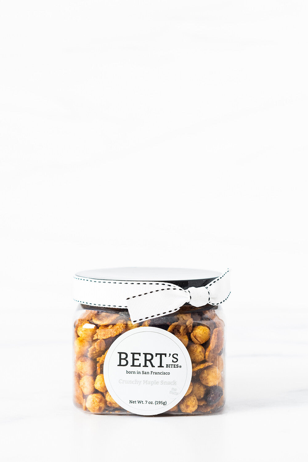 Bert's Bites Crunchy Maple Snack, gift jar with "Cheers" Sticker! - 7 OZ 6 Pack