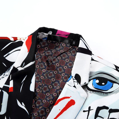 Graffiti Printed Suit Jacket