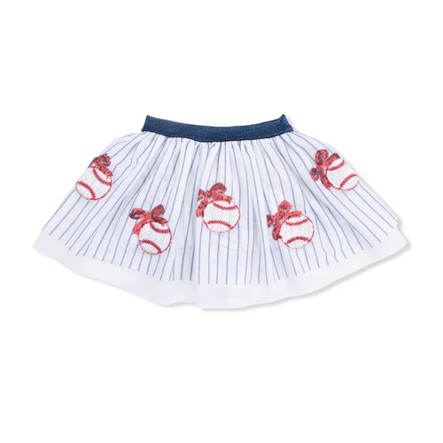 Baseball Stripe Tutu Skirt w/Bike Shorts