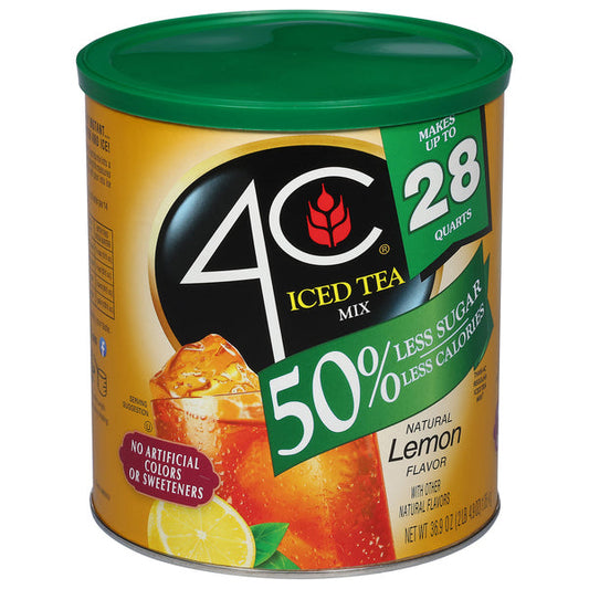 4C Iced Tea Mix With Stevia Natural Lemon Flavor - 36.9 OZ 3 Pack