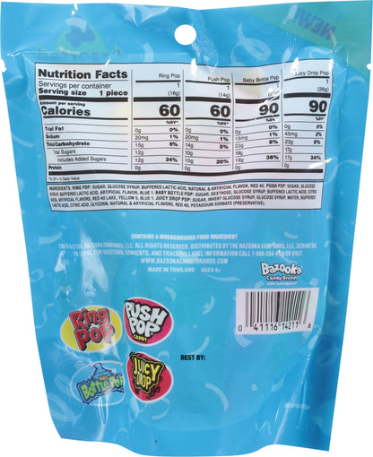 Bazooka Candy Brands Assorted Pops 4 ea - 7 Pack