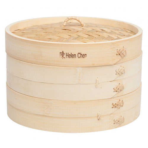 Bamboo Steamer, 3 piece set - 10"