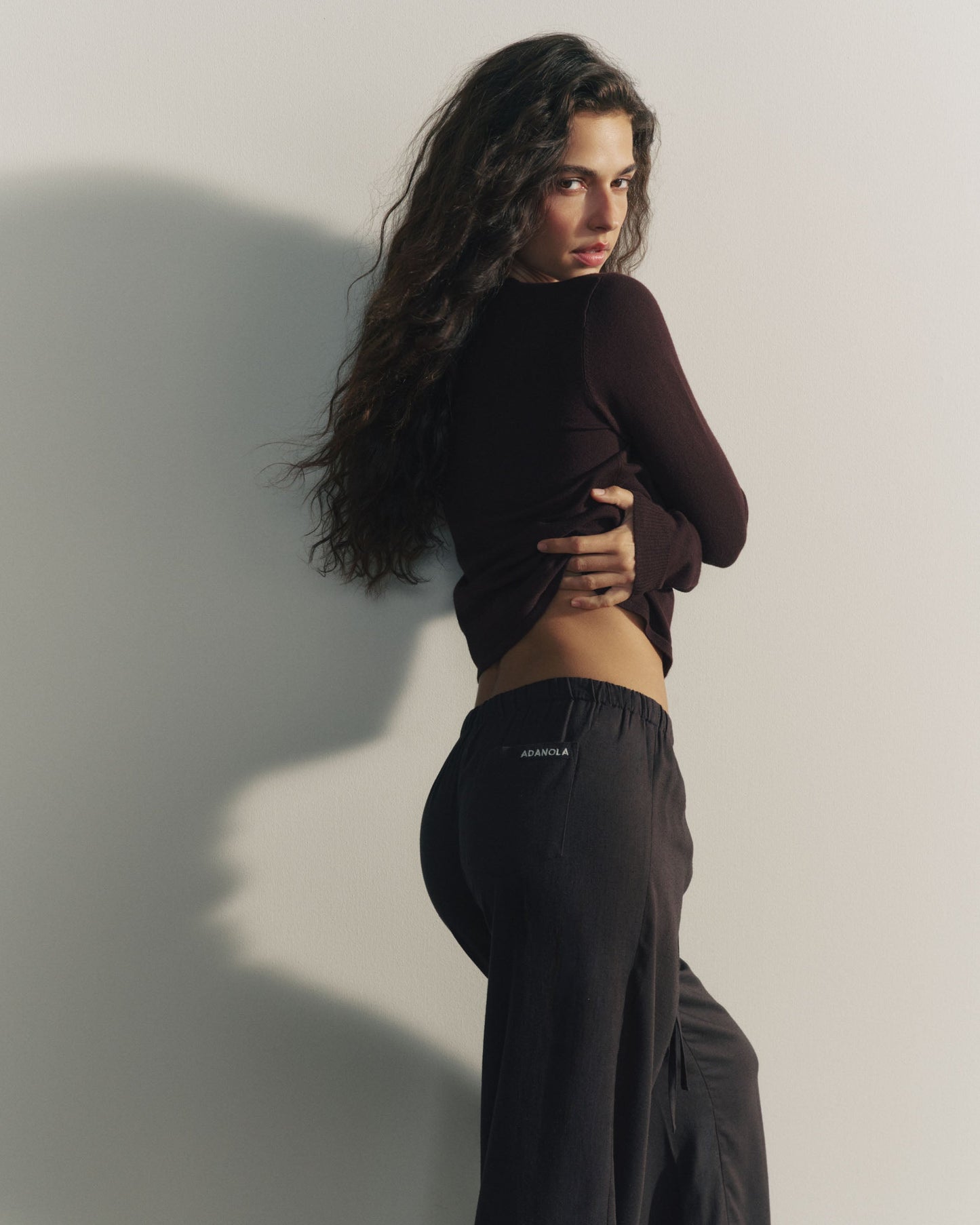 Linen Blend Pants - Coffee Bean