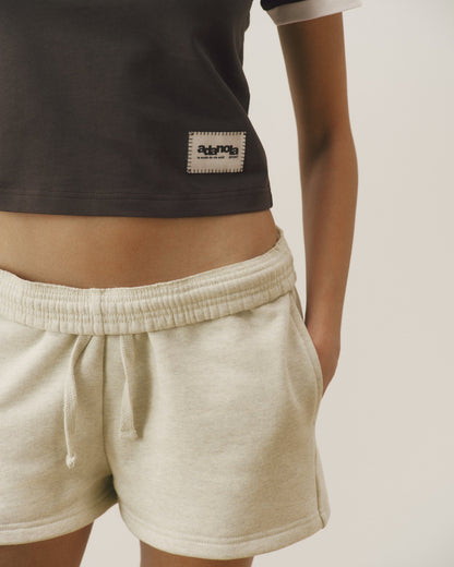 Contrast Detail Classic T-shirt - Coffee Bean/Marshmallow White