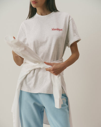 Retro Adanola Sport Oversized T-shirt - Light Grey Melange
