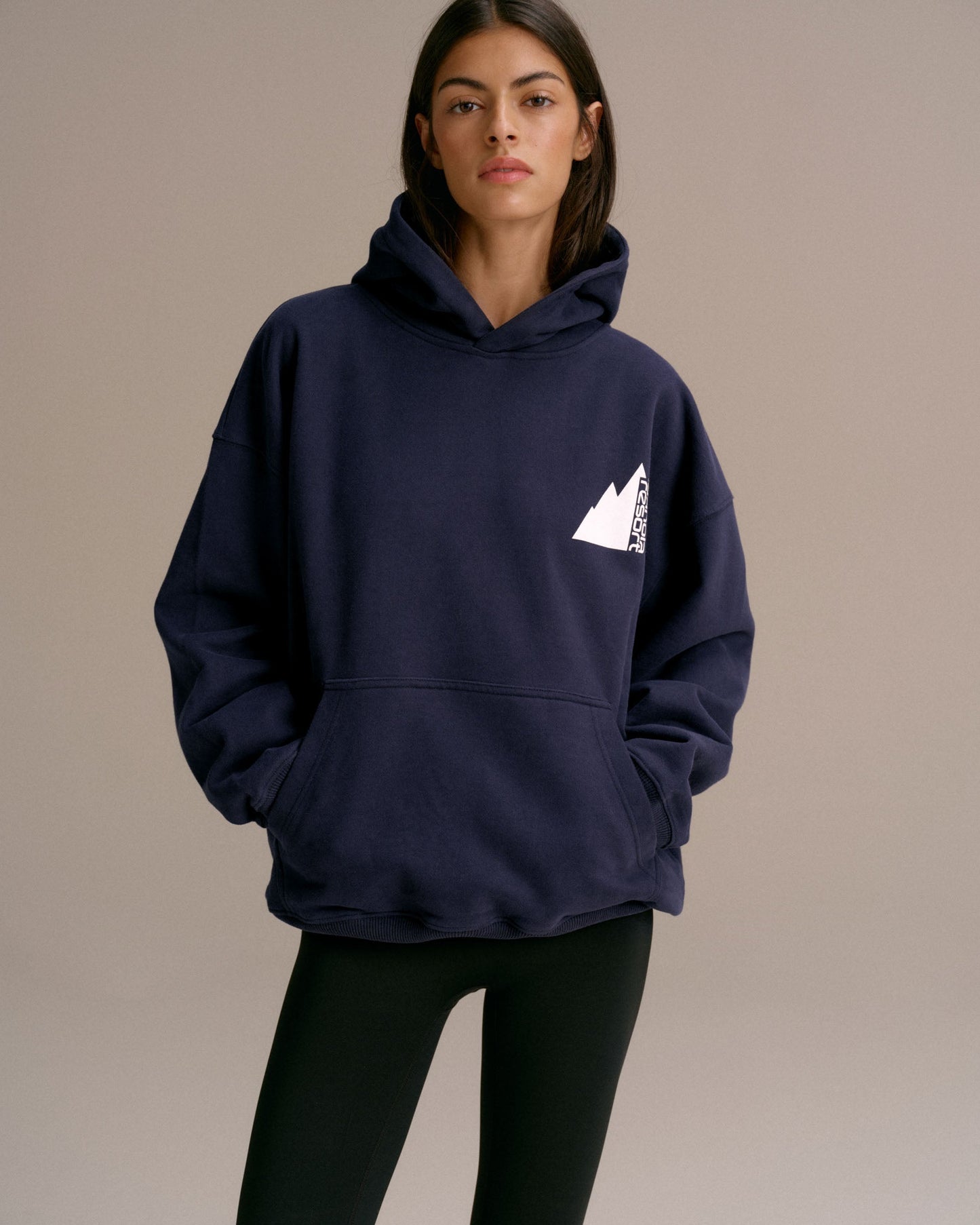 Peaks Oversized Hoodie - Navy Blue